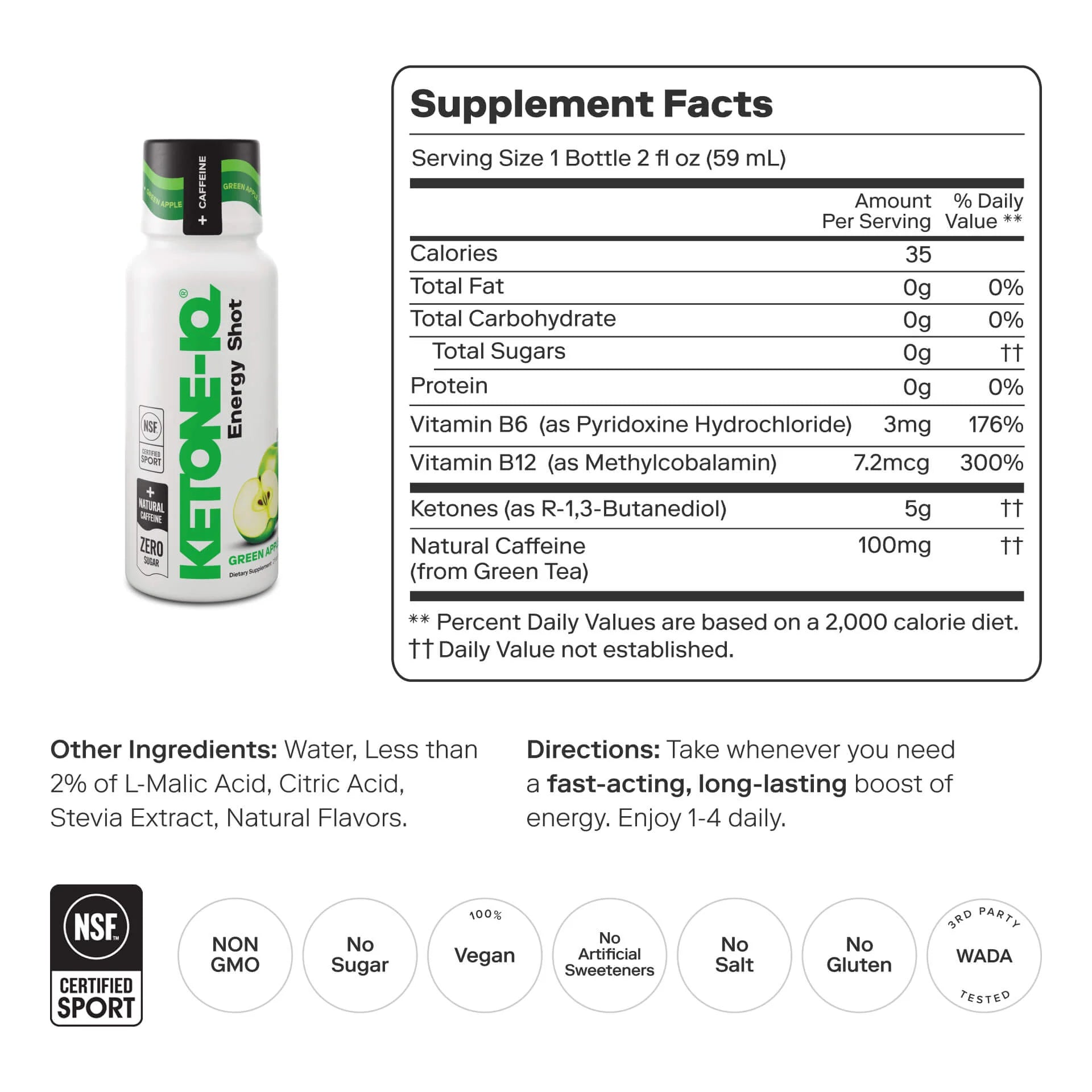 Ketone-IQ + Shot de cafeína