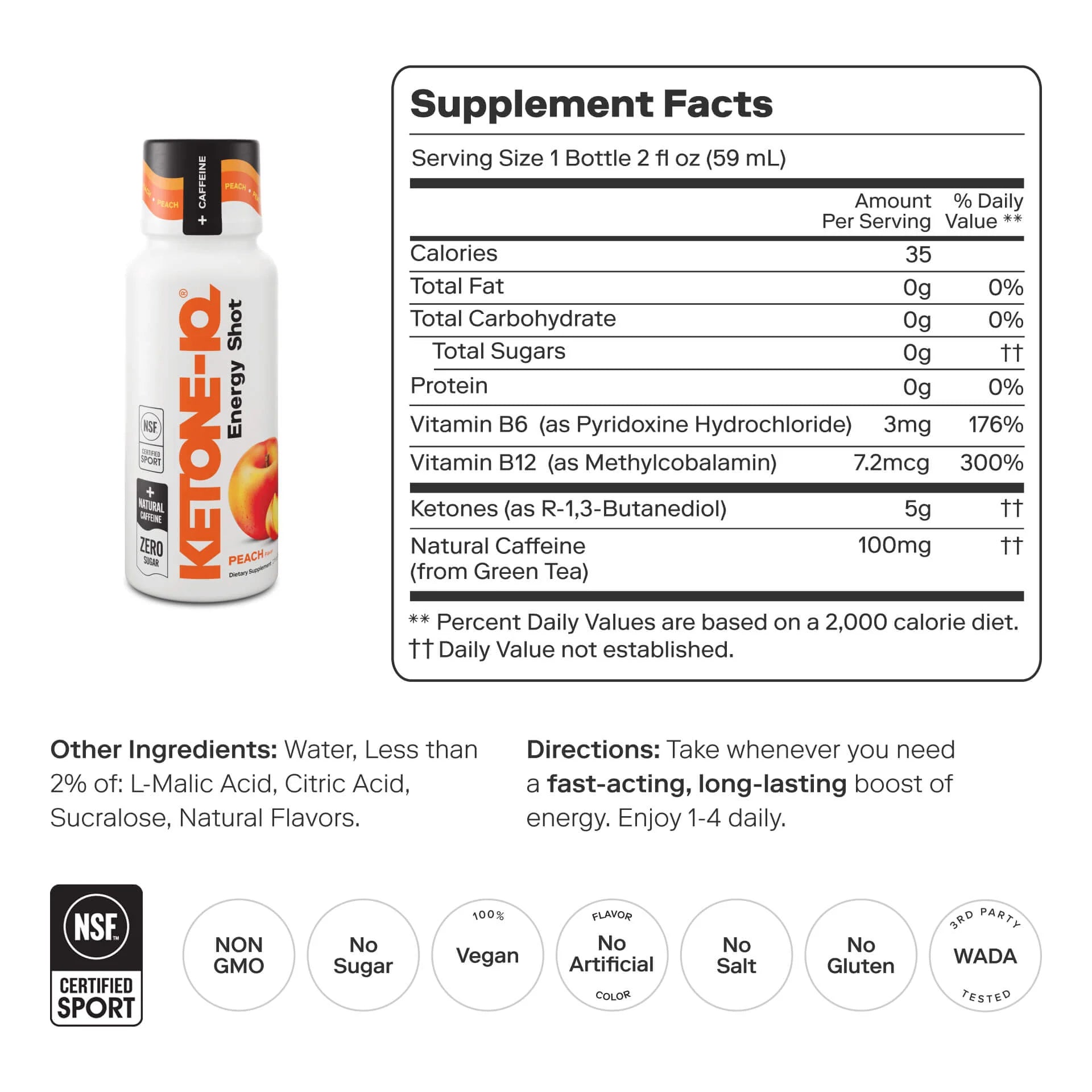 Ketone-IQ + Shot de cafeína