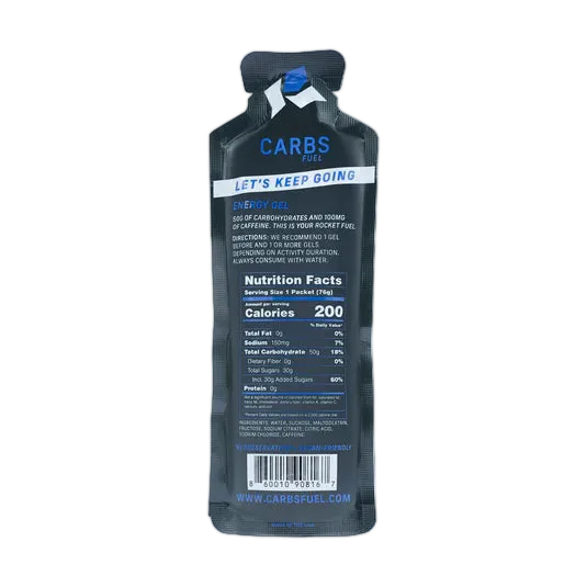 Gel energético con cafeína Carbs Fuel Original 50 g (Caja)